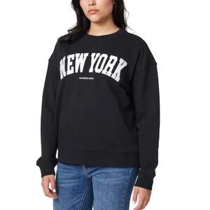 Scotch & Soda New York Black Cotton Sweatshirt Size Small